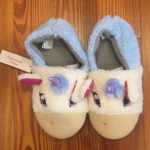 Francesca's Collections Shoes - Unicorn fuzzy slippers